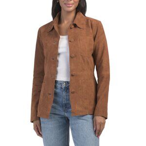 AMAPEL tobacco Suede Blazer
